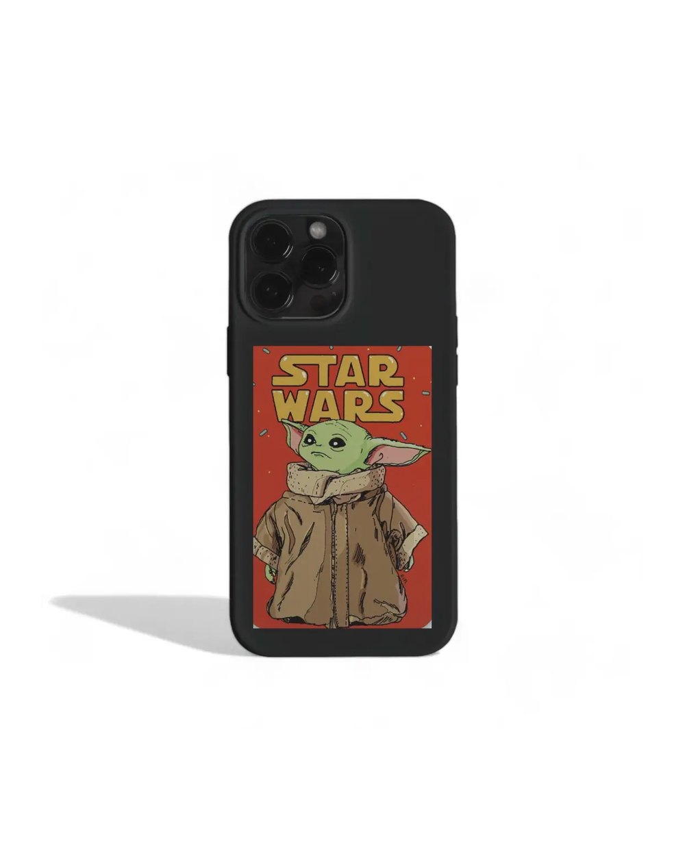 Baby Yoda On Red Black Case telefon kılıfı