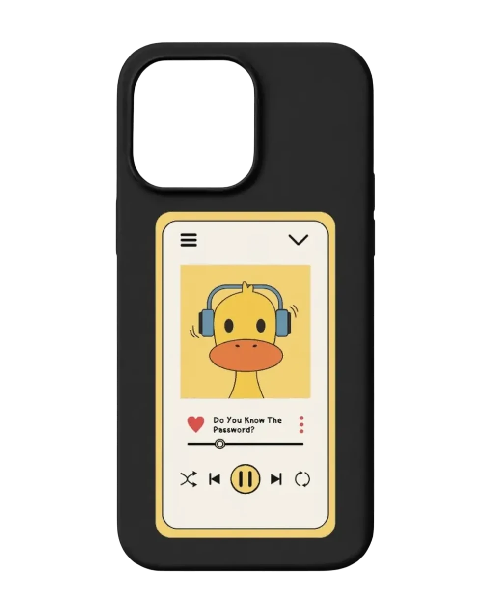 Dj Duck Siyah Case telefon kılıfı