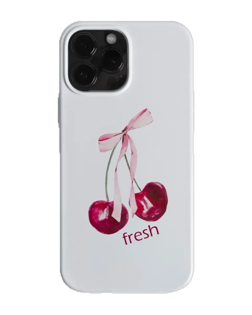 Fresh Cherry White Case telefon kılıfı