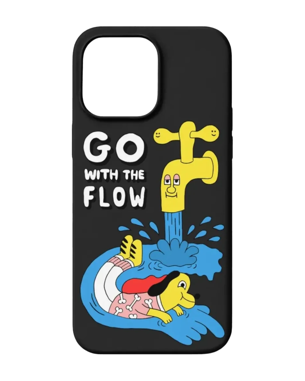 Go With The Flow Siyah Case telefon kılıfı