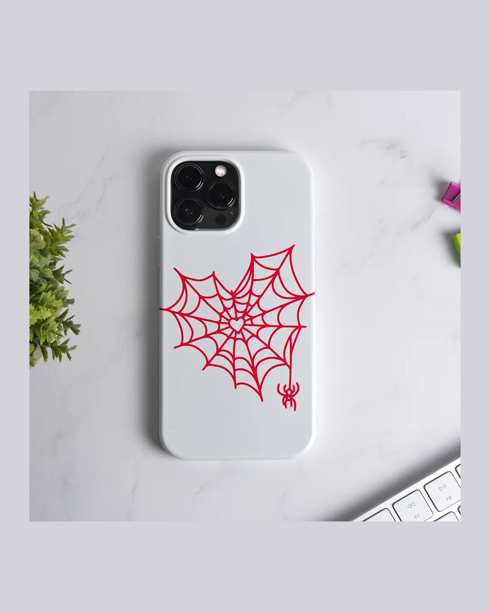 MARVEL | Ağ White Case telefon kılıfı