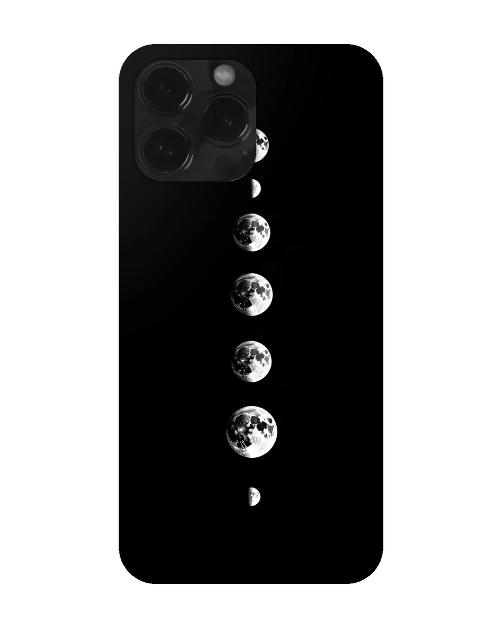 Moon Phases Black Case telefon kılıfı