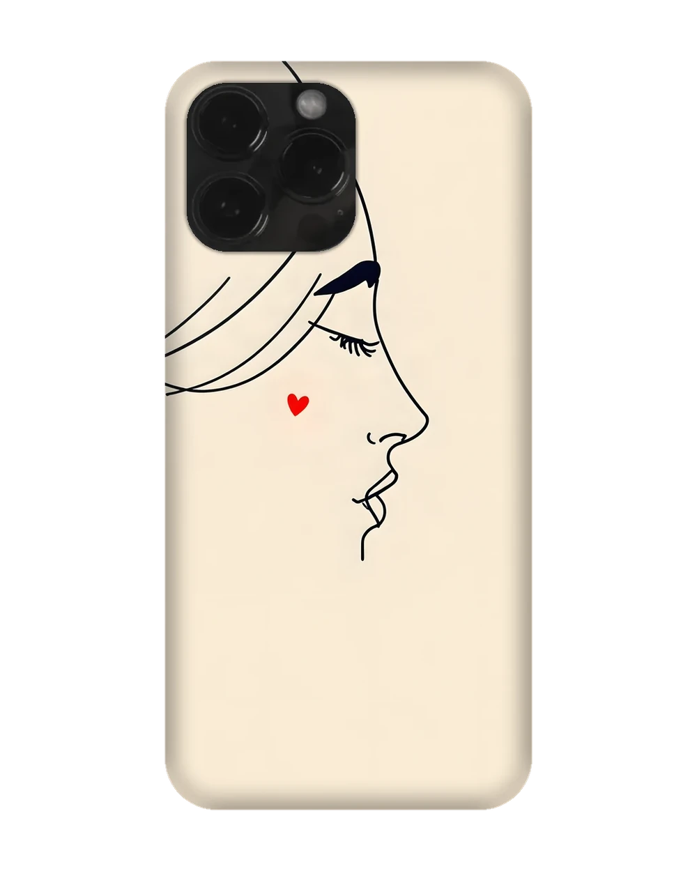 Face Line Art Minimal Case telefon kılıfı